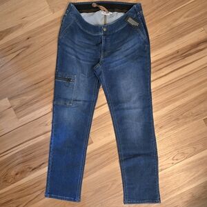 Denim & Co Adaptive Jeans Comfy Knit Cargo Wheelchair Friendly, NEW Size Large